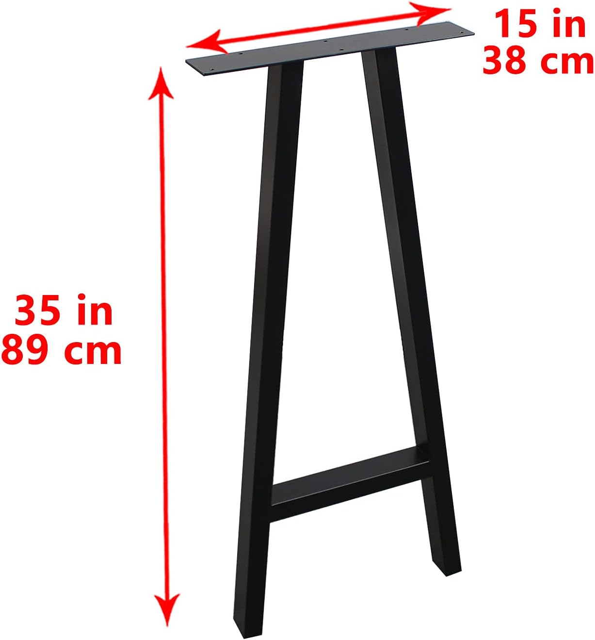 NEW - MBQQ Furniture Legs 35" Height 15" Wide Rustic Decory A Shape Table Legs,Heavy Duty Metal Desk Legs,Dining Table Legs,Industrial Modern, DIY Iron Bench Legs - Retail $159