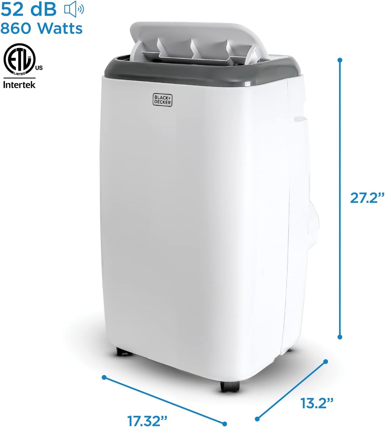 BLACK+DECKER Portable Air Conditioner with Remote Control, 8,000 BTU, Cools up to 150 Square Feet, White, BPP05WTB - Retail $270