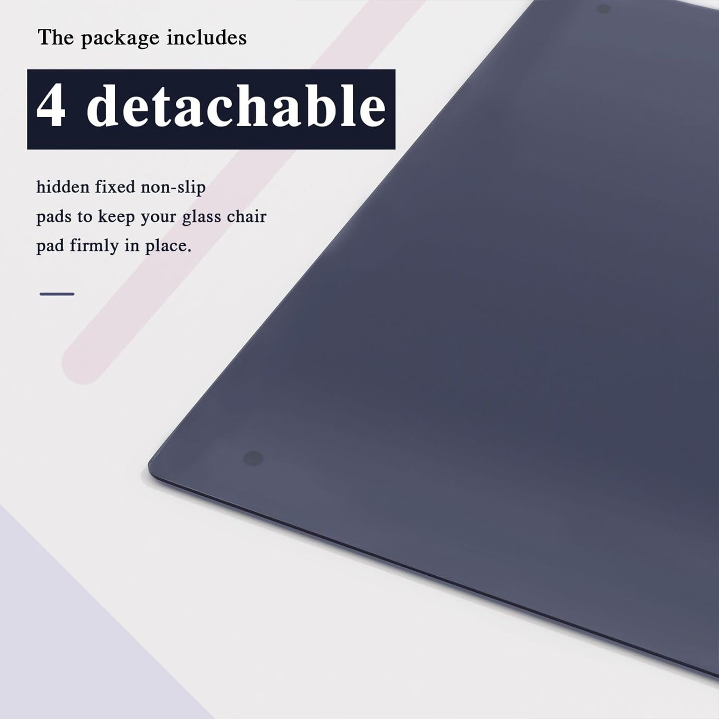 NEW - GlasFlength Office Chair Mat for Carpet Tempered Glass Chair Mat for Carpet Desk Chair Mat Floor Mat for Office Chair On Carpet Mat for Office Chair On Carpet (36" x 36" x 1/4", Grey) - Retail $38