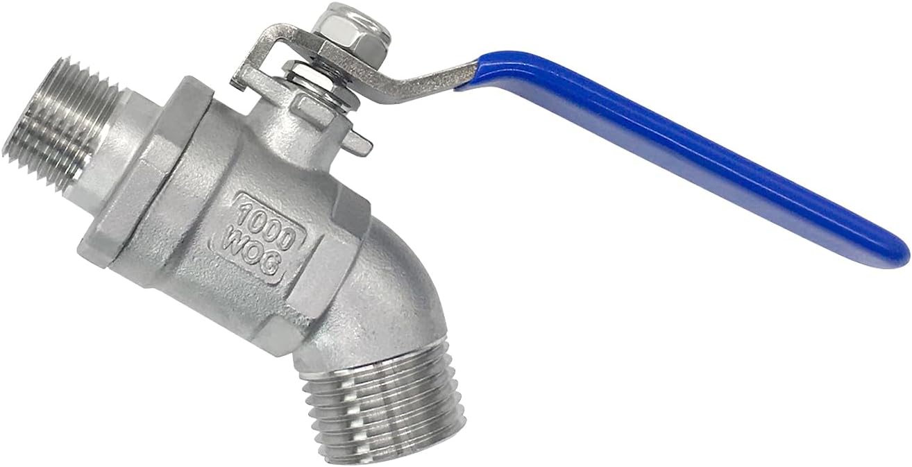 Stainless Steel Garden Hose Bibb Outdoor Hose Spigot/Faucet For Garden 1/2" NPT Male x 3/4" GHT Male