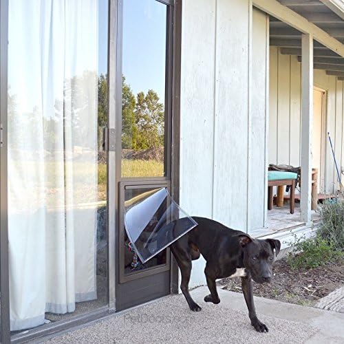 NEW - Ideal Pet Products Aluminum Pet Patio Door, Adjustable Height 77-5/8" To 80-3/8", 15" x 20" Flap Size, White - Retail $159