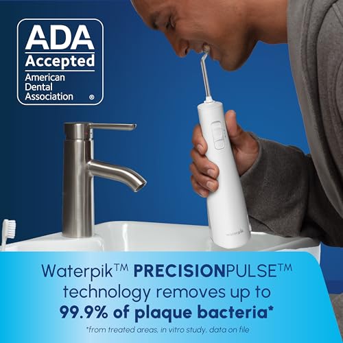 Waterpik Cordless Pulse 3100 Portable Water Flosser, Rechargeable, White