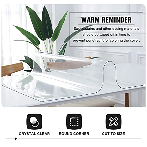 Royhom Clear Table Protector 20 x 60 Inch, 2mm Plastic Table Cover