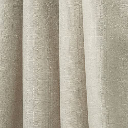Exclusive Home Curtains Loha Tuxedo Tab Top Curtain Panel Pair, 54"x96", Natural