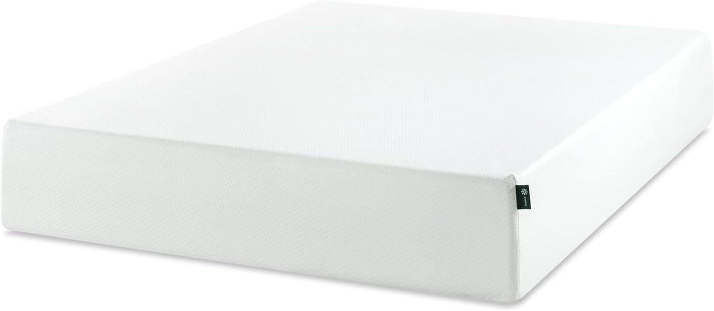 NEW - ZINUS 12 Inch CALI KING Green Tea Memory Foam Mattress, Fiberglass Free, Patented Custom Contour Support, Sturdy Base Foam, CertiPUR-US Certified, Bed-in-a-box, California King, White - (Old Version) - Retail $419