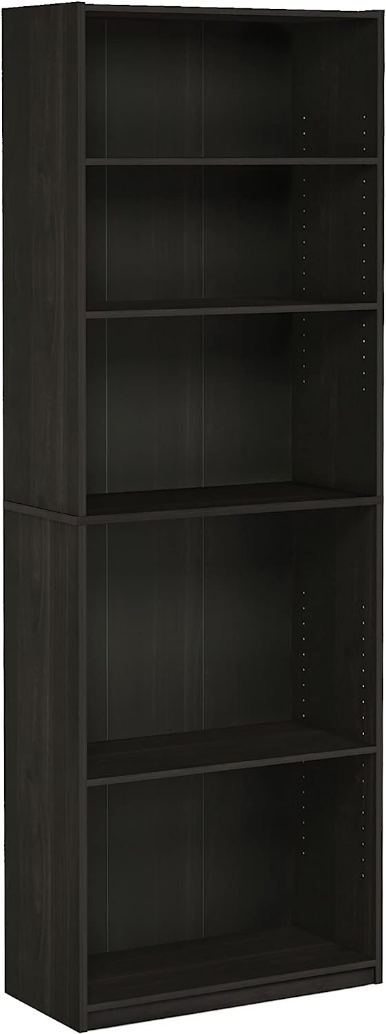 NEW - FURINNO JAYA Simply Home 5-Shelf Bookcase, 5-Tier, Espresso - Retail $58