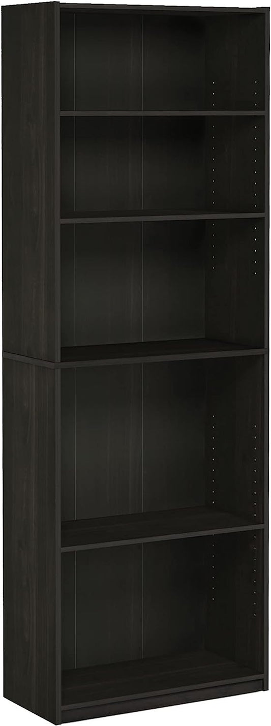 NEW - FURINNO JAYA Simply Home 5-Shelf Bookcase, 5-Tier, Espresso - Retail $58