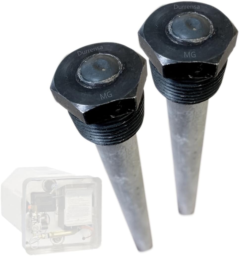 RV Water Heater Anode Rod - 2-Pack, Anode Rod for Hot Water Heater, Magnesium Anode Rod Replacement 9.25" Length 3/4" NPT Threads-Compatible with Suburban and Mor-Flo Water Heaters(2 Pack)