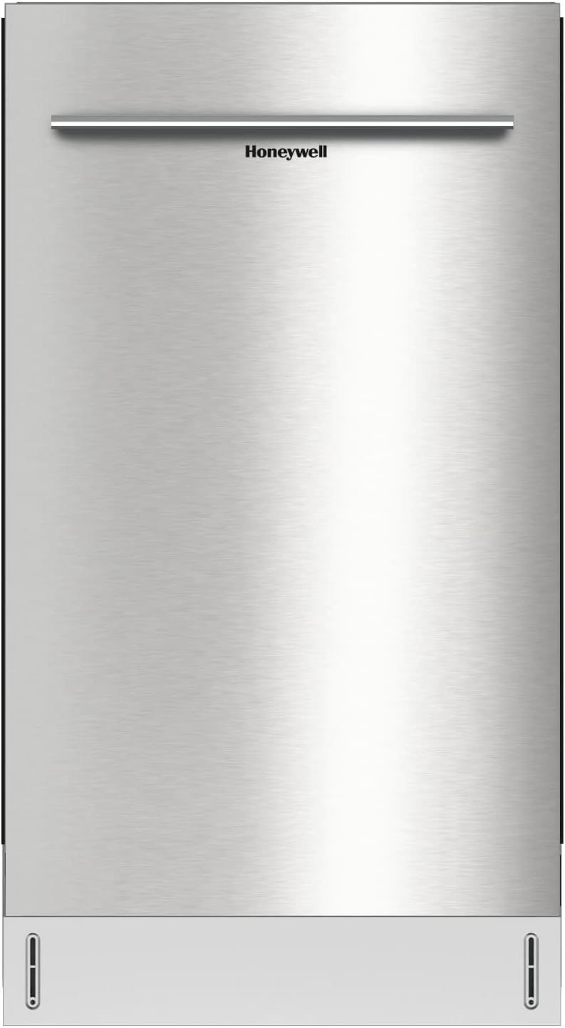 Honeywell 18 Inch Dishwasher with 8 Place settings, 6 Washing Programs, Stainless Steel Tub, UL/Energy Star- Stainless Steel - Retail $444