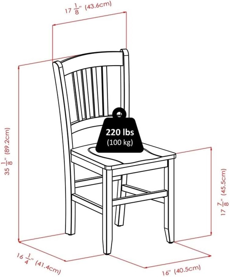 NEW - Winsome Wood Perrone 3-Pc Dining Set, Drop Leaf Table & 2 Slat Back Chairs - Retail $248