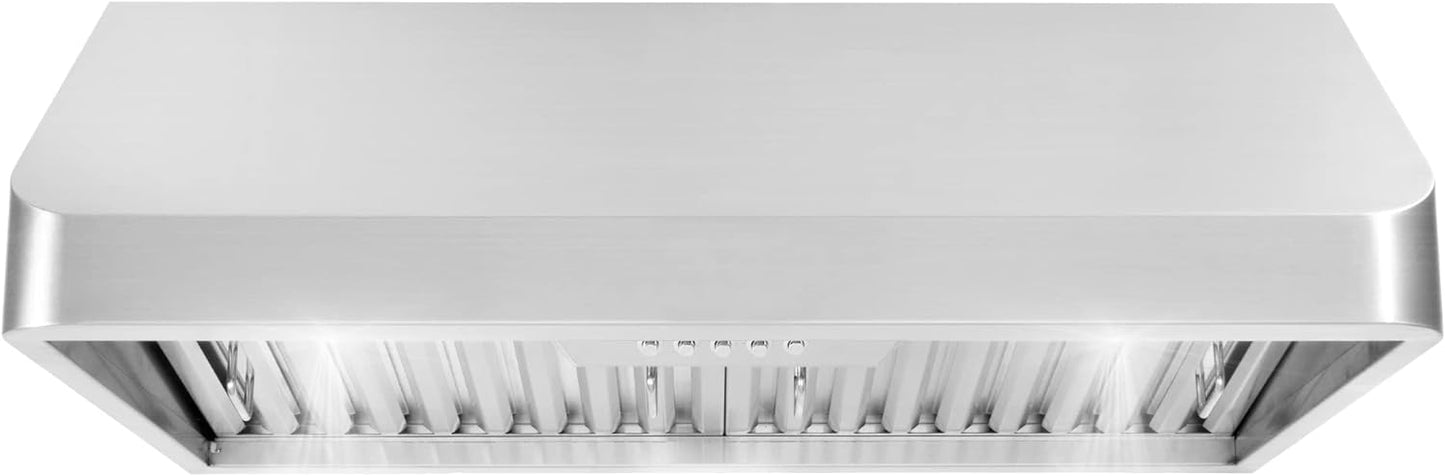 COSMO COS-QB75 Under Cabinet 30 in. Range Hood with Push Button Controls, Permanent Filters, LED Lights, Convertible from Ducted to Ductless (Kit Not Included) in Stainless Steel (30 inch) - Retail $296