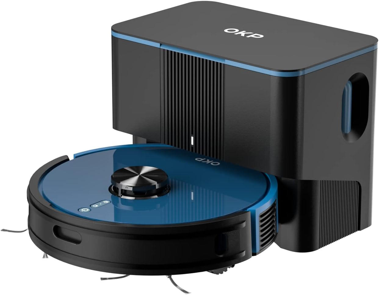 NEW - OKP L3 Robot Vacuum with Self-Empty Base, 90-Day Capacity, 200mins Runtime, Lidar Navigation, Home Mapping, Schedule, WiFi/App/Alexa, Robotic Vacuum Cleaner for Pet, Hard Floors, Carpet