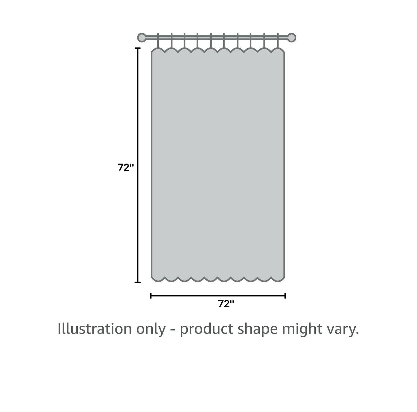 Peri Home Lattice Chenille Cotton Fabric Shower Curtain, 72 x 72, inches, White