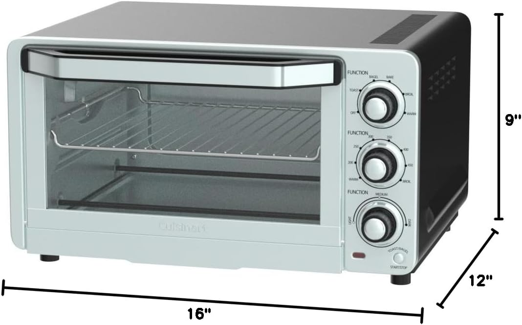 Cuisinart TOB-40N Custom Classic Toaster Oven Broiler, 17 Inch, Black - Retail $79
