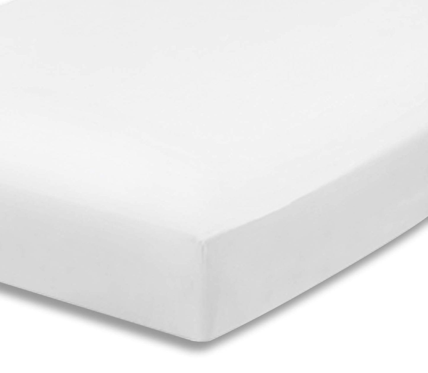Everyday Kids Fitted Crib Sheet, 100% Soft Breathable Microfiber Baby Sheet, Fits Standard Size Crib Mattress 28in x 52in, White Nursery Sheet