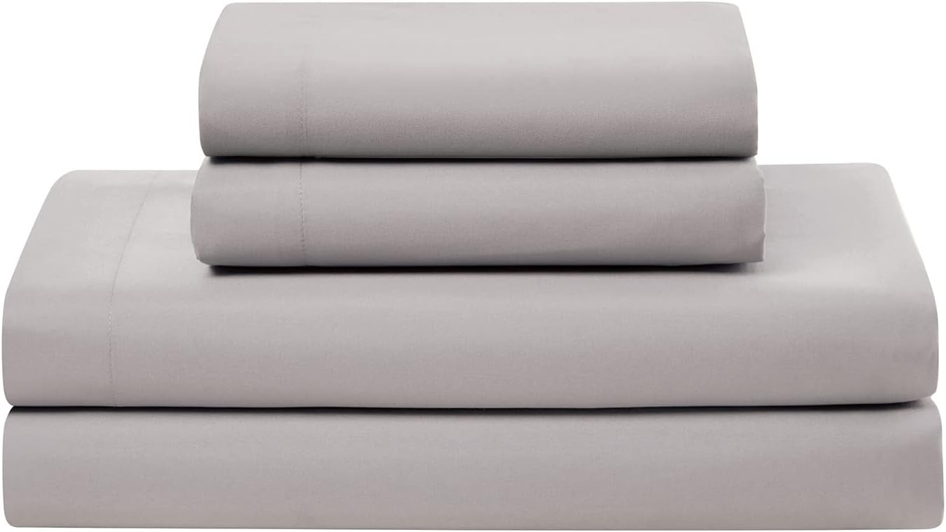 NEW - VCNY Home - Twin Bed in a Bag, 10-Piece Bedding Set with Matching Sheets & Decorative Pillow, Cozy Room Decor (Grey, Twin/Twin XL) - Retail $109