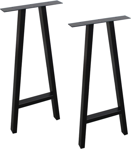 NEW - MBQQ Furniture Legs 35" Height 15" Wide Rustic Decory A Shape Table Legs,Heavy Duty Metal Desk Legs,Dining Table Legs,Industrial Modern, DIY Iron Bench Legs - Retail $159