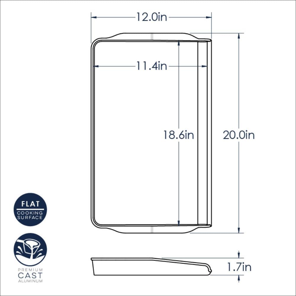 NEW - Nordic Ware Double Backsplash Griddle - Retail $38