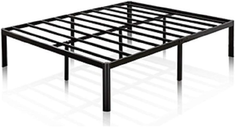 NEW - Zinus QUEEN Yelena 14 Inch Classic Metal Platform Bed Frame with Steel Slat Support / Mattress Foundation, AZ-MPSC-14Q,Black - Retail $107