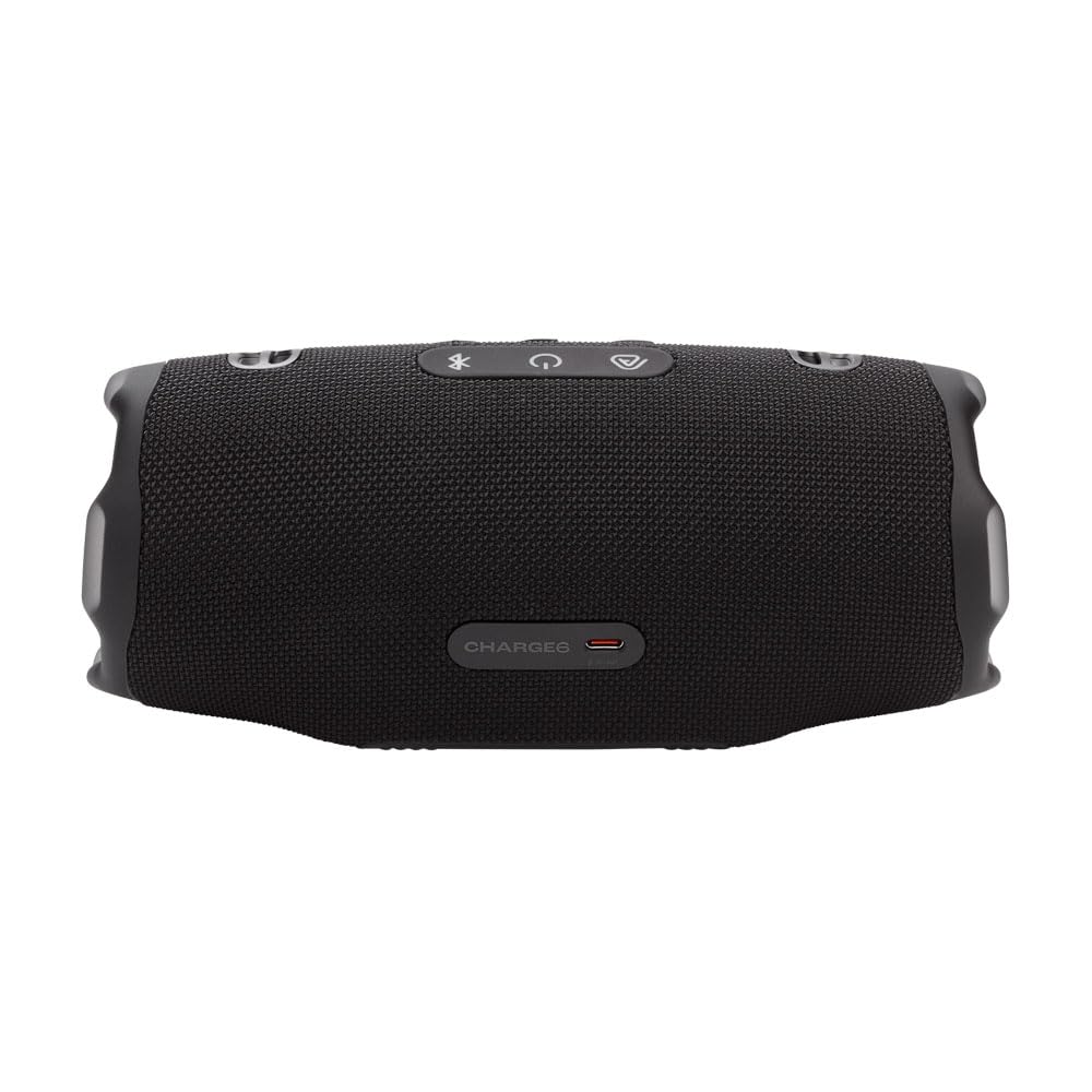 JBL Charge 6 Waterproof Portable Speaker Bundle with gSport Carbon Fiber Case (Black)