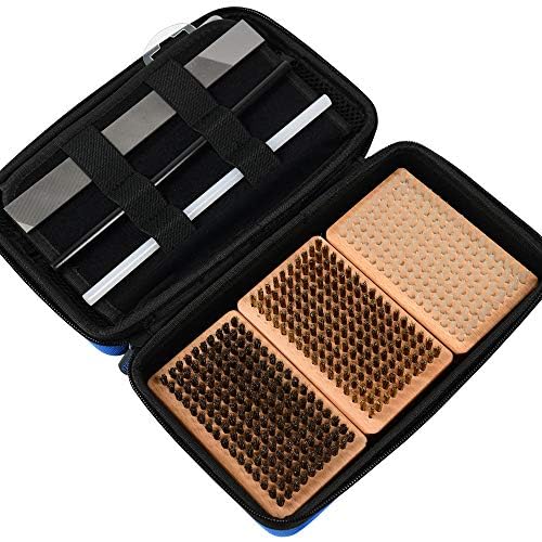 XCMAN Ski and Snowboard Waxing and Tuning Kit with Wax Brush Box for Traveling and Storage (Box with Tuning Tools)