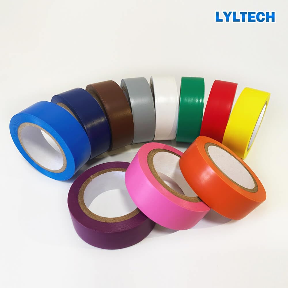 Electrical Tape Matte Rainbow 11 Colors Pack, Waterproof,Strong Adhesive, Durable, Easy-Wrap,3/4-Inch by 30 Feet