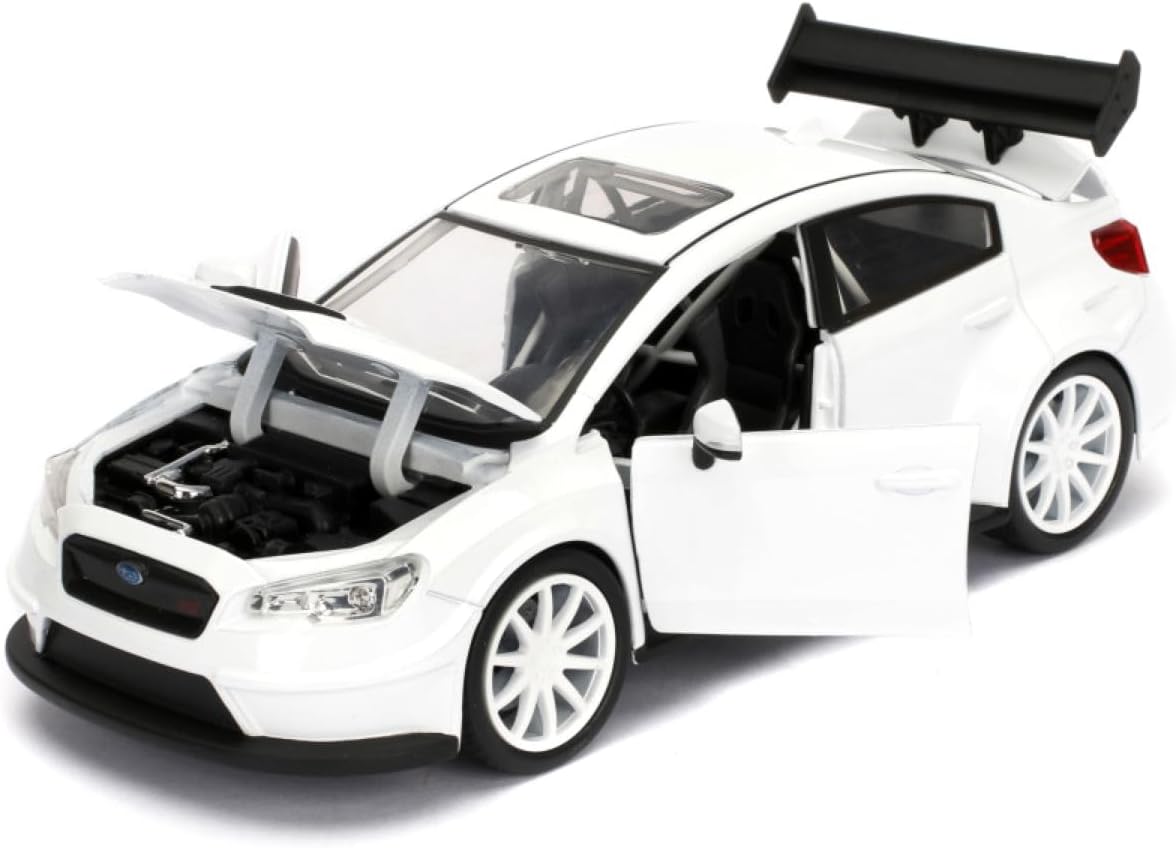 Jada Toys Fast & Furious 1:24 Mr. Little Nobody's Subaru WRX STI Die-cast Car, toys for kids and adults, White (98296)