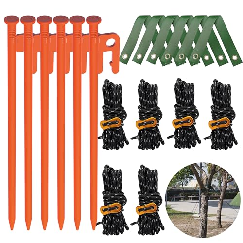 NACETURE Heavy Duty Tree Straightening Kit, 6 Pack with Tree Straps & Rope