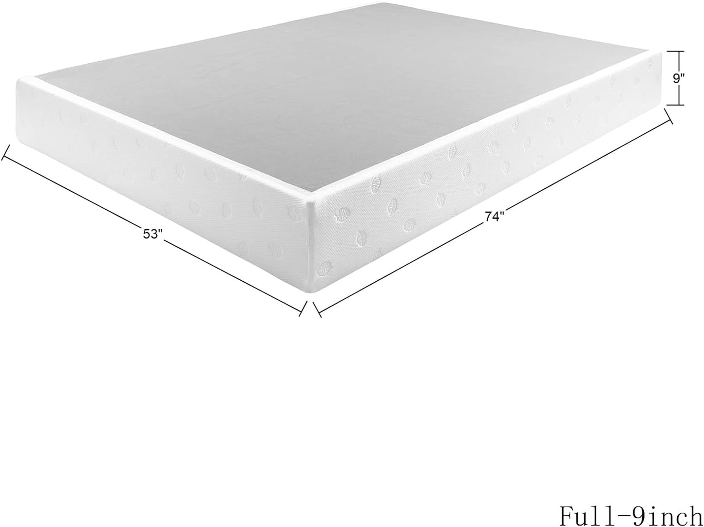 NEW - Panana Full 9 Inch Metal Box Spring Bed Base/Heavy Duty Steel with Fabric Cover/Mattress Foundation/Wooden Frame Easy Assembly,Full,White - Retail $103