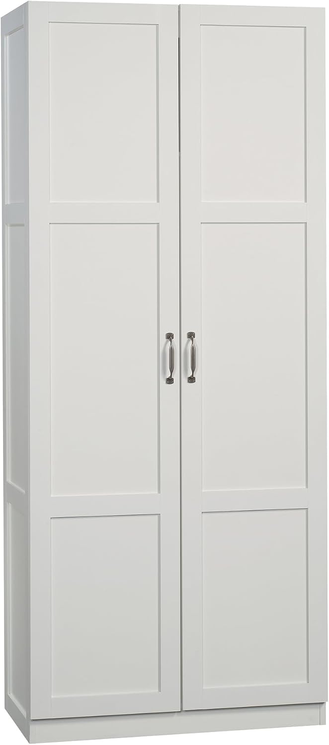 NEW - Sauder Select Storage Cabinet/ Pantry cabinets, White finish - Retail $249
