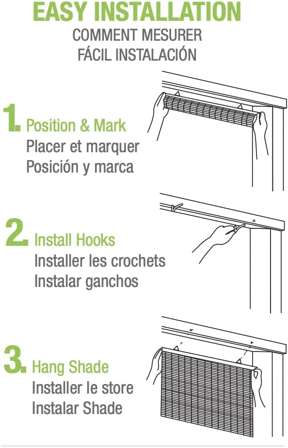 NEW - Radiance Cord Free Bamboo Shades - Roll-Up Shades for Porch, Patio & Interior Windows - Bamboo Shades for Indoor & Outdoor - Cocoa - 60in W x 72in L - (3370760E) - Retail $32