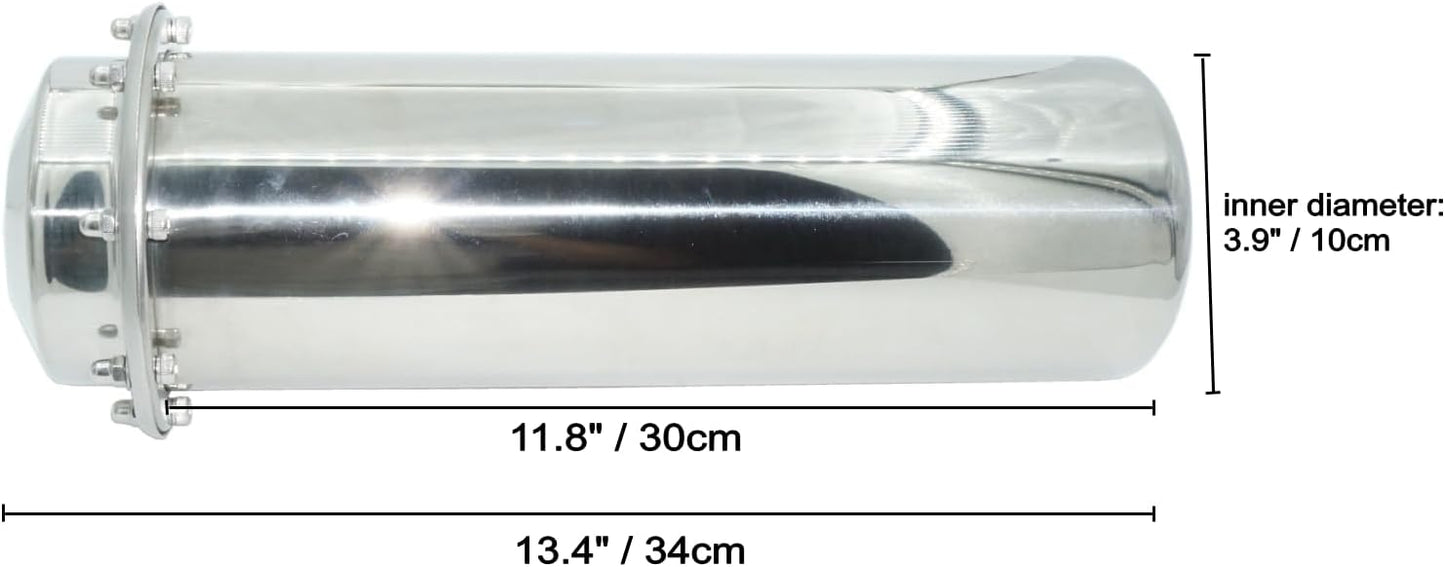 Stainless Steel Time Capsule Anti-Corrosion Waterproof Storage Container for Keepsakes Letters Cards Photos and All Important Memories Storage and Commemorate (13.4 INCH)