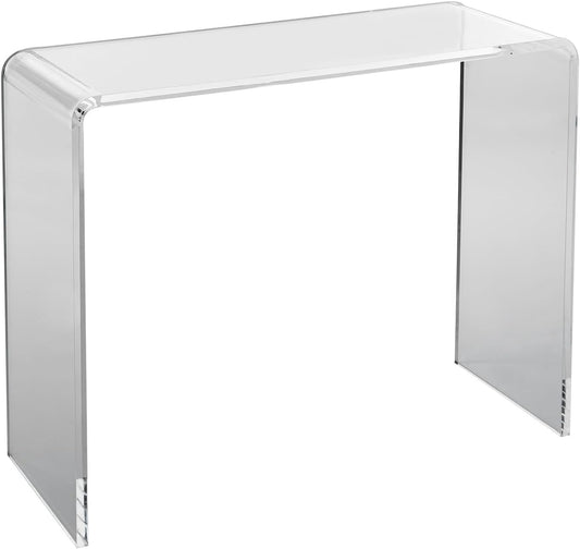 NEW - VEVOR Acrylic Console Table, Clear Acrylic End Table, Transparent Acrylic Side Table 38.2x15x29.3 inch, for Foyer, Living Room, Dining Room - Retail $294