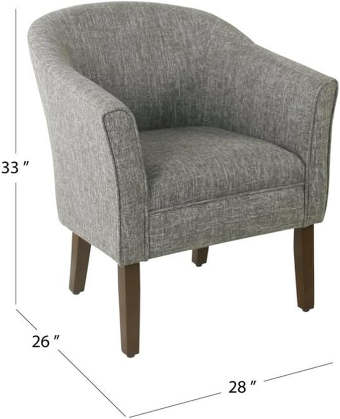 HomePop Modern Barrel Accent Chair, Grey - Retail $157