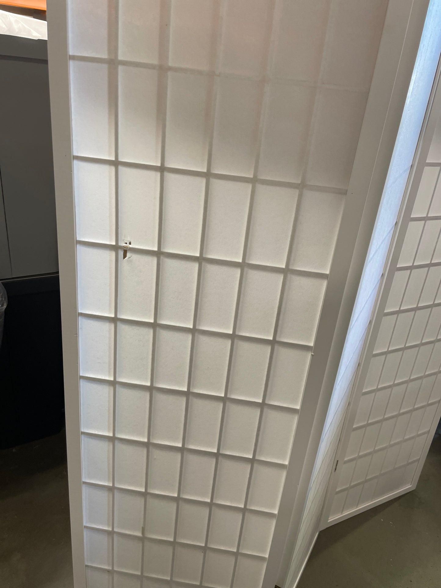 Oriental Furniture 6 ft. Tall Window Pane Shoji Screen - White - 3 Panels - Retail $83