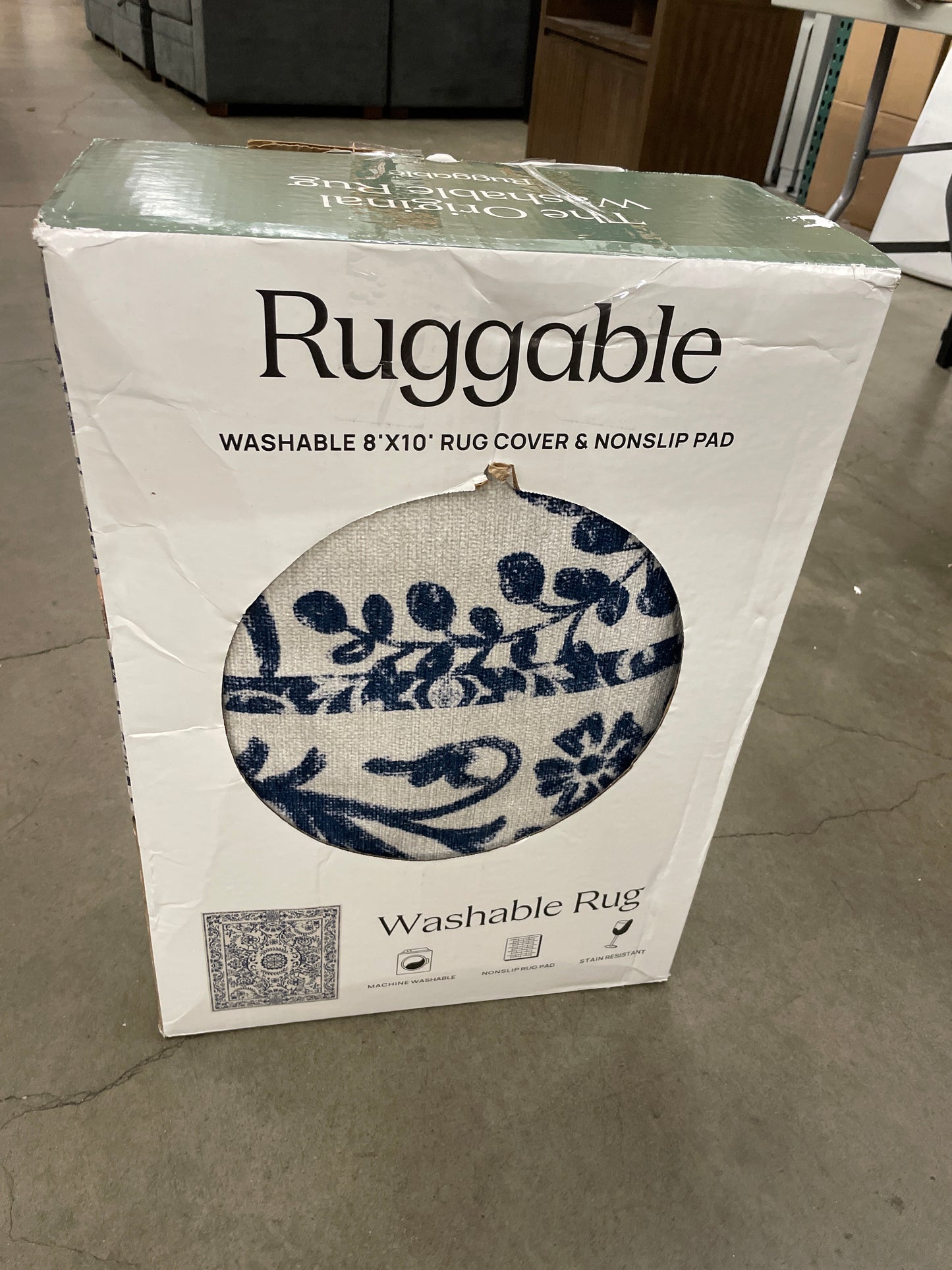 Ruggable Flatwoven Washable Area Delphina Rug, 8’ x 10’ - Retail $330
