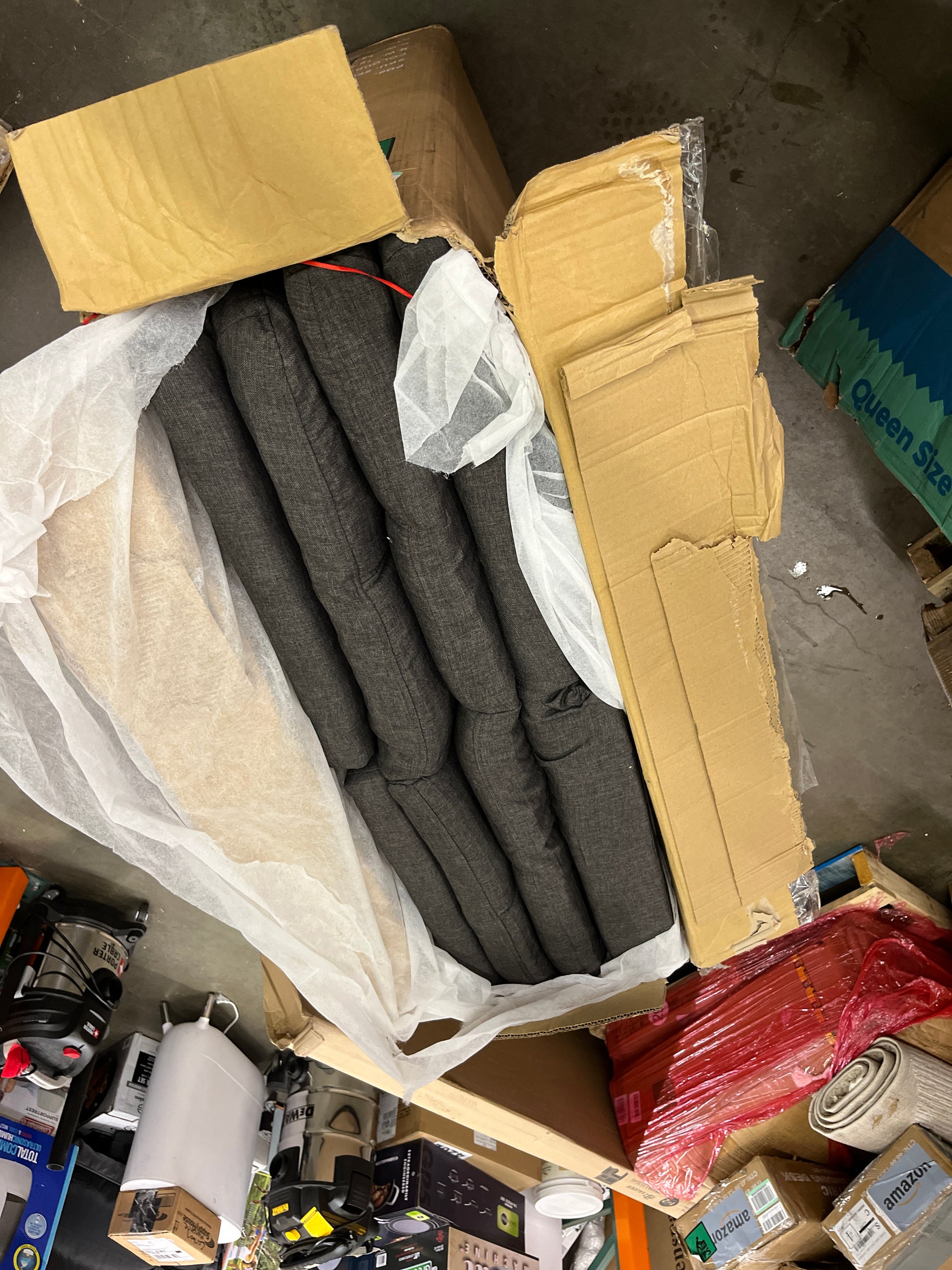 Sweetcrispy Sofa Bed Couch, Loveseat Sleeper Futon for Living Room, Foldable Memory Foam Furniture, Convertible Full Size Sofa, Adjustable Backrest and Armrests,Linen, Grey - Retail $291