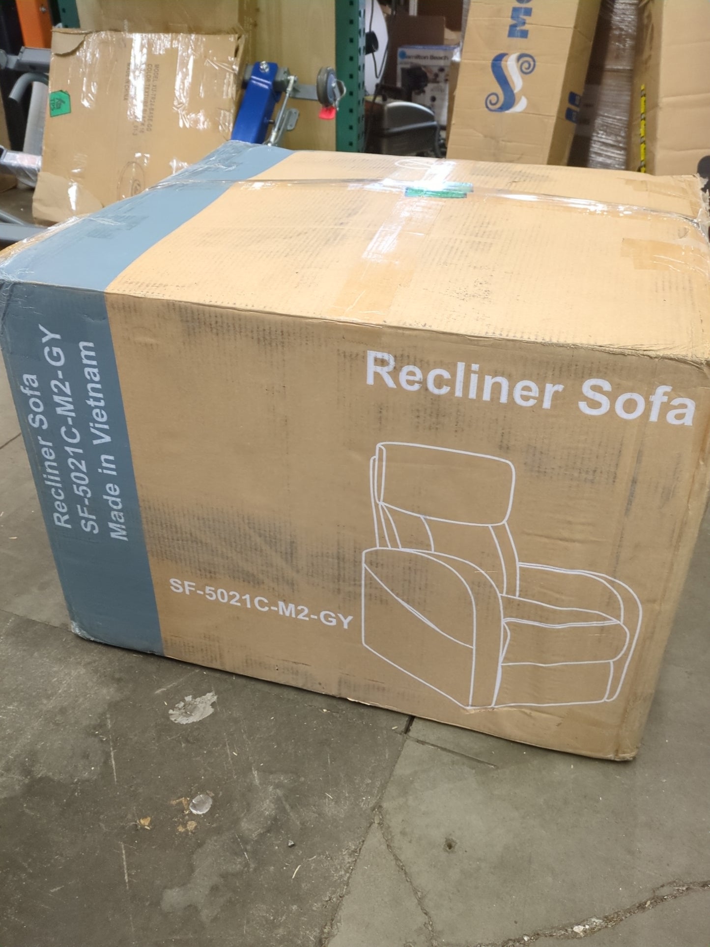 Sweetcrispy Recliner Chair for Adults, Massage Fabric Small Recliner Home Theater Seating with Lumbar Support, Adjustable Modern Reclining Chair with Padded Seat Backrest for Living Room (Deep Grey) - Retail $107