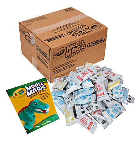 NEW - Crayola® Model Magic® Classpack®, 1 Oz. Pouch, Case Of 75 Pouches, Assorted Colors - Retail 35