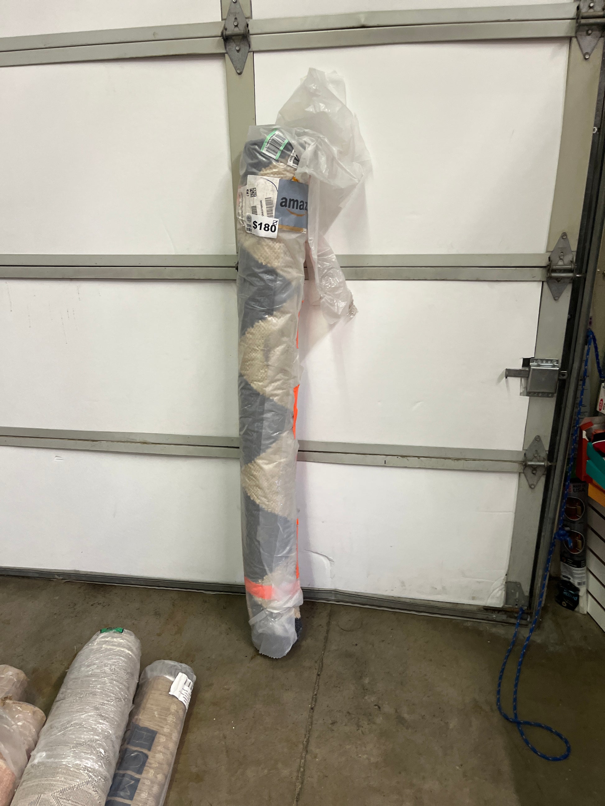 Rugs USA x Arvin Olano Louie Diamond Checkerboard Jute Area Rug, 5' x 8', Charcoal - Retail $298