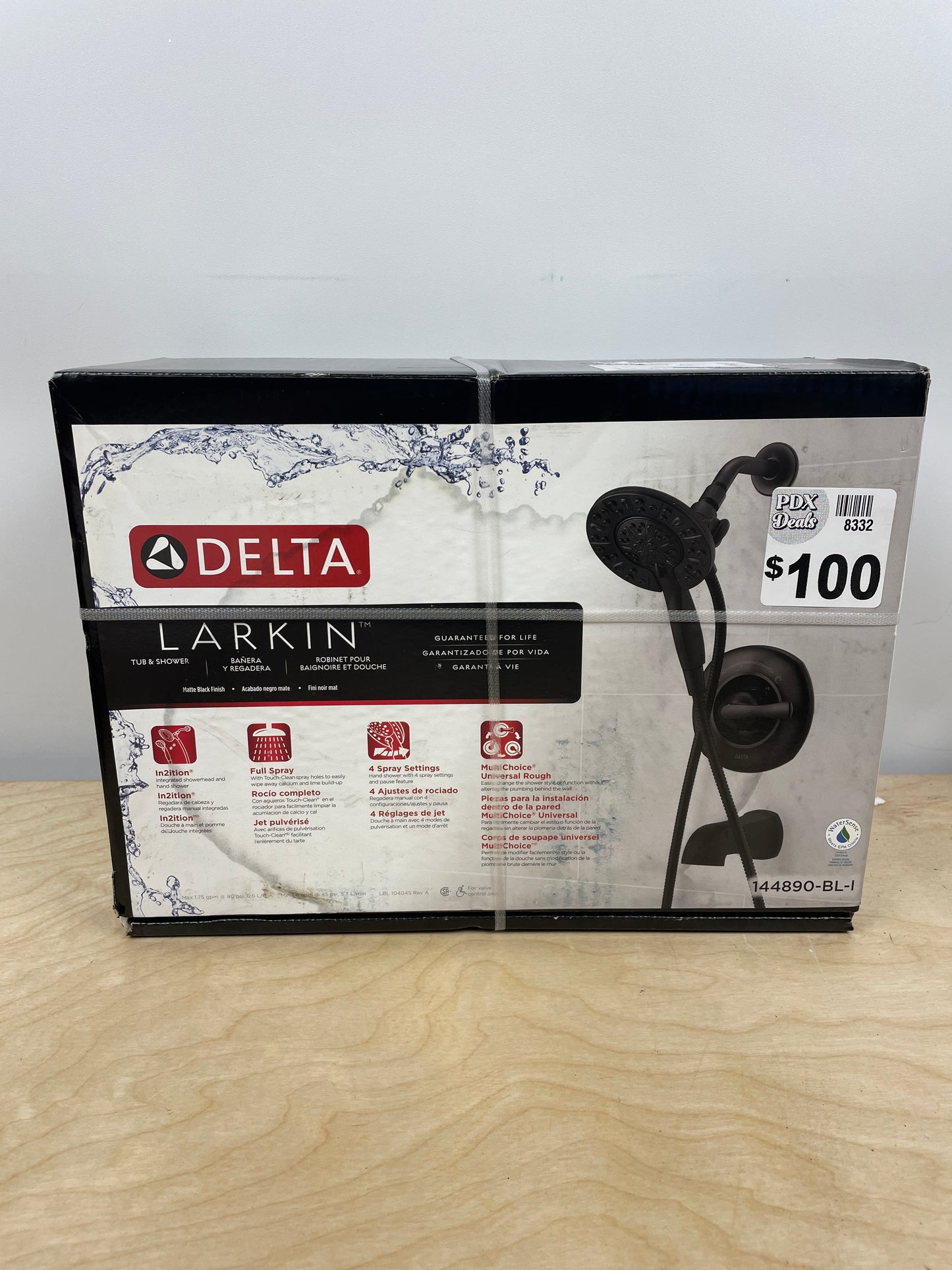 NEW - Delta Larkin Bathtub & Shower Faucet with In2ition Shower Head