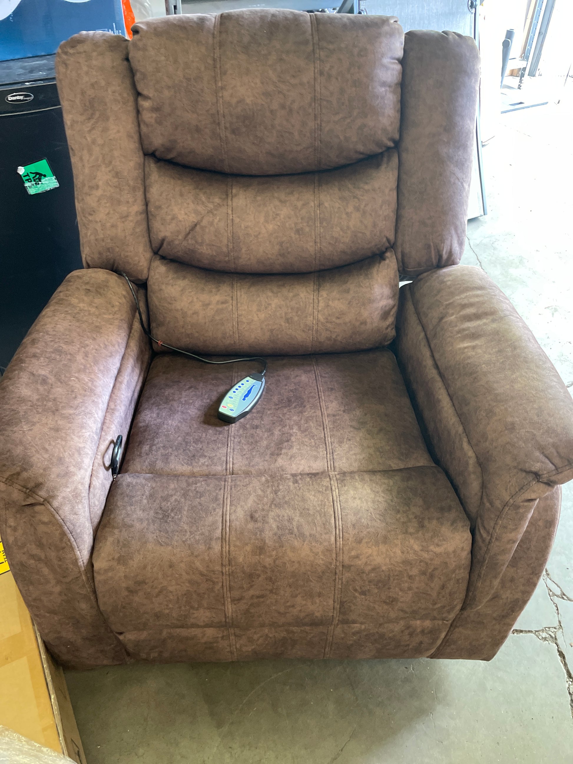 COMHOMA Recliner Chair Massage Rocker with Heated 360 Degree Swivel Lazy Boy Recliner Single Sofa Seat with Cup Holders for Living Room (Gray) - Retail $289