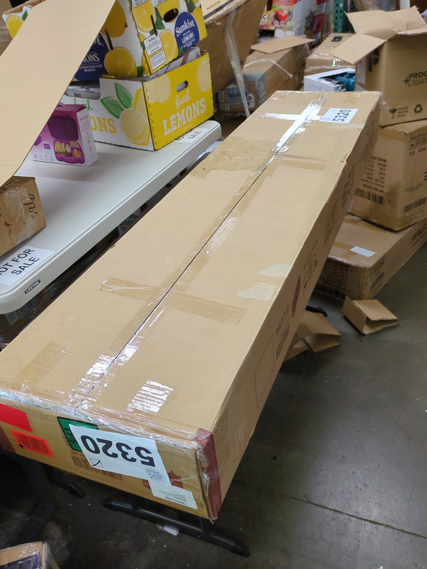 FATORRI 8 Cube Storage Organizer Bookshelf, Rustic Wood Cubby Bookcase, Industrial Horizontal Long Shelf for Living Room (Walnut Brown, 62 Inch) - Retail $229