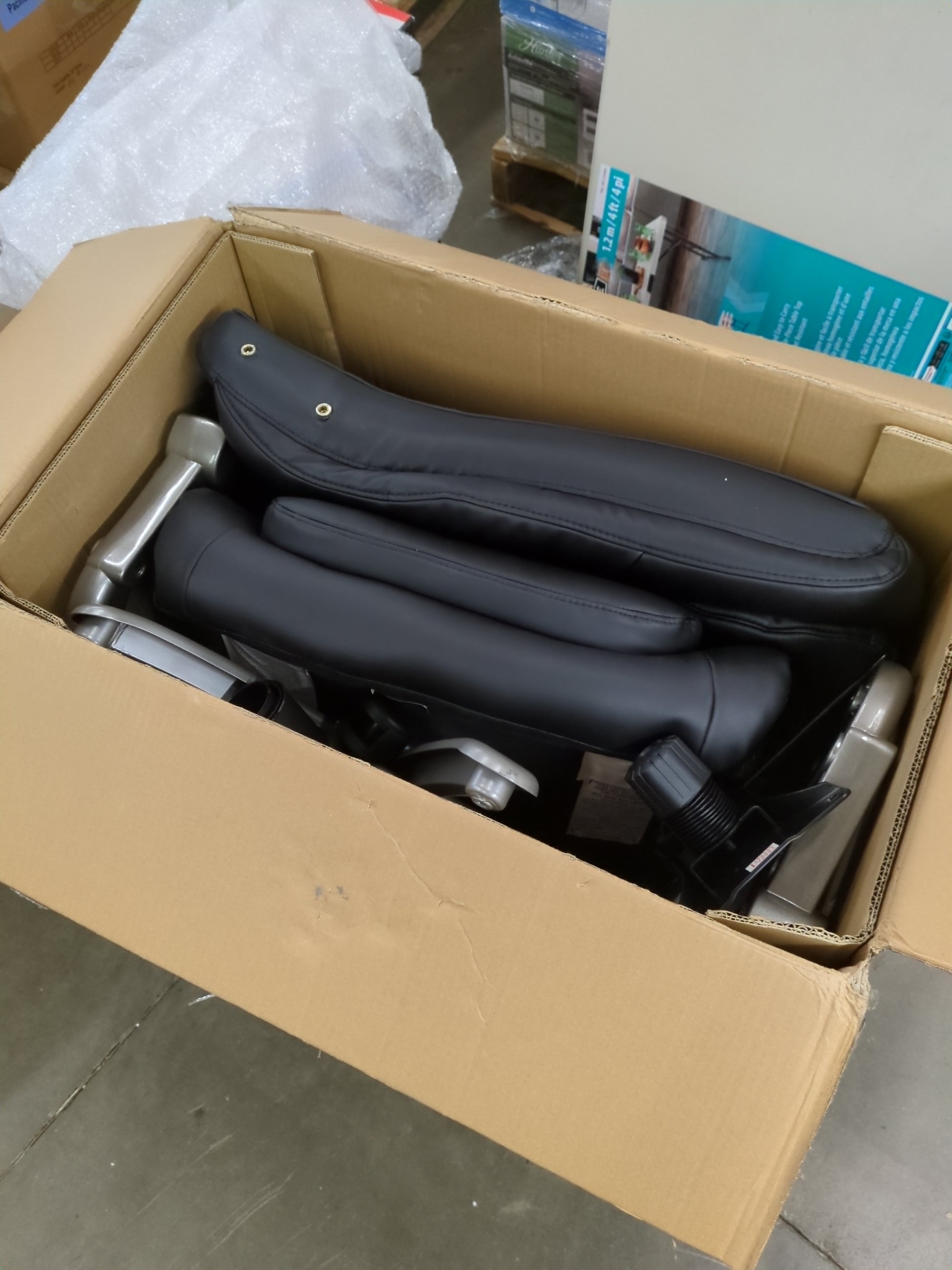 COLAMY Big and Tall Office Chair 400lbs Wide Seat- High Back PU Leather Executive Computer Desk Chair for Heavy People, Large Office Chair with Heavy Duty Metal Base and Ergonomic Back Support- Black - Retail $179