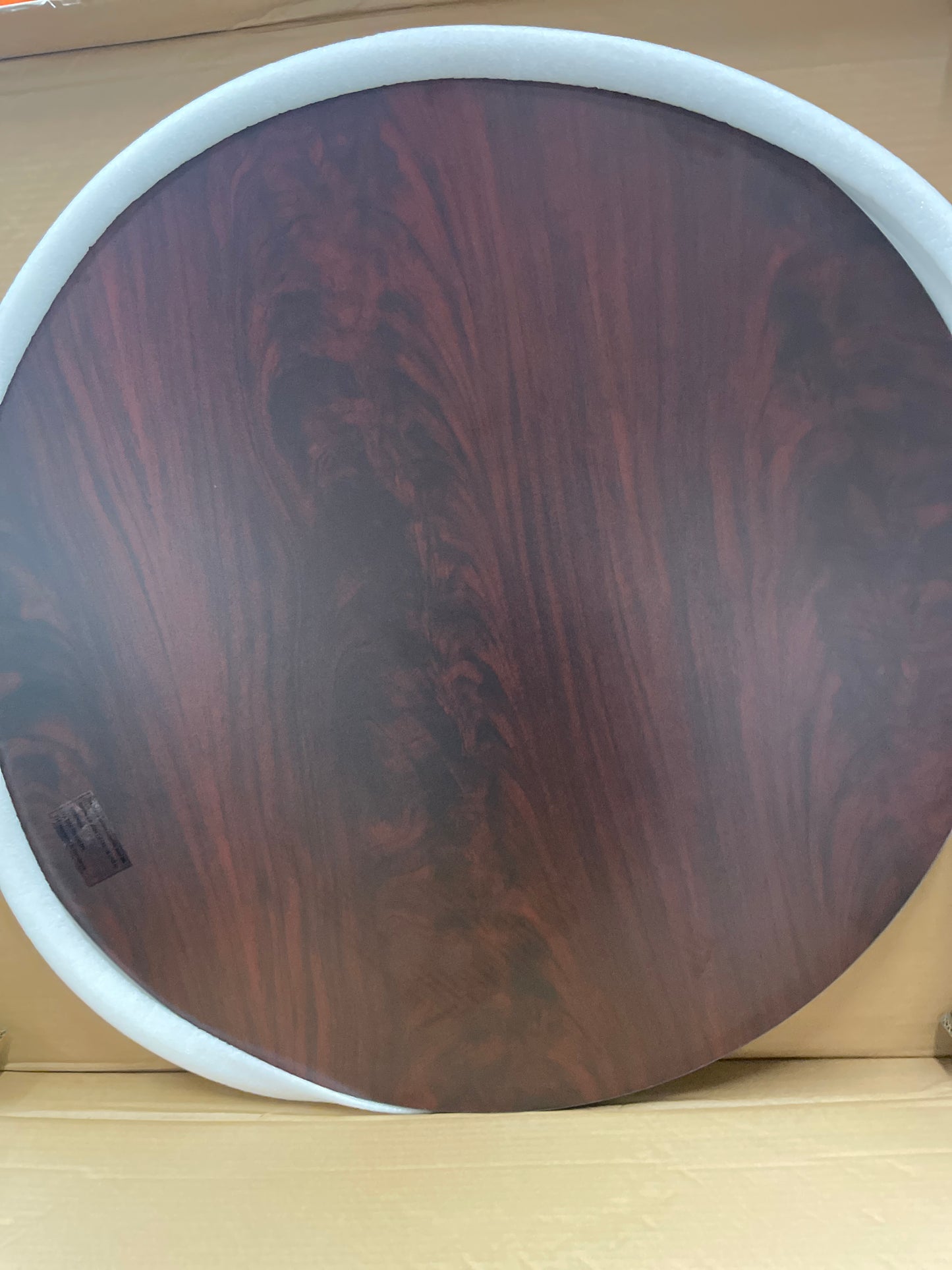Flash Furniture Glenbrook 36'' Round Table Top with Black or Mahogany Reversible Laminate Top - Retail $78