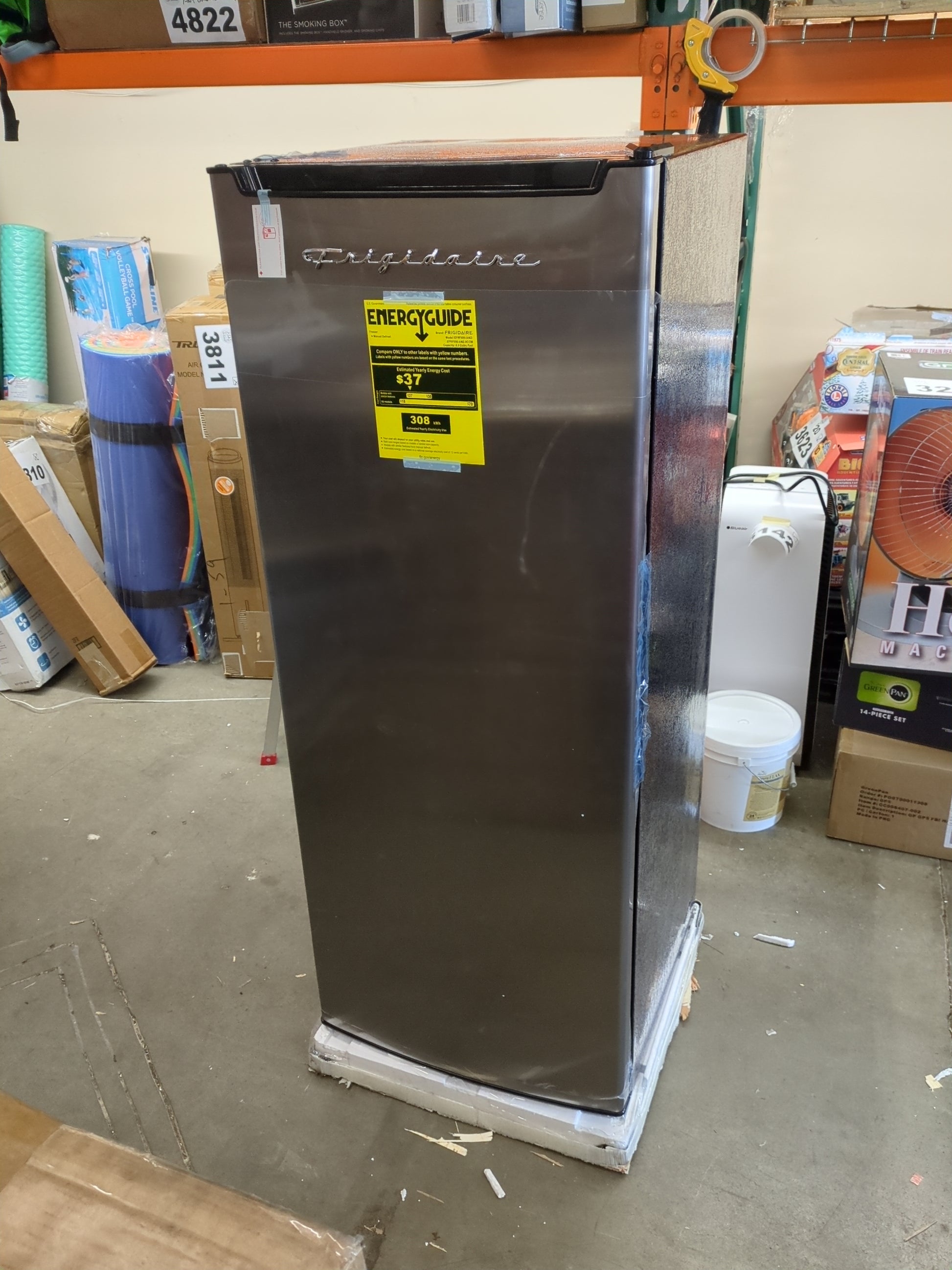 Frigidaire EFRF696-AMZ Upright Freezer 6.5 cu ft Stainless Platinum Design Series,Silver - Retail $570
