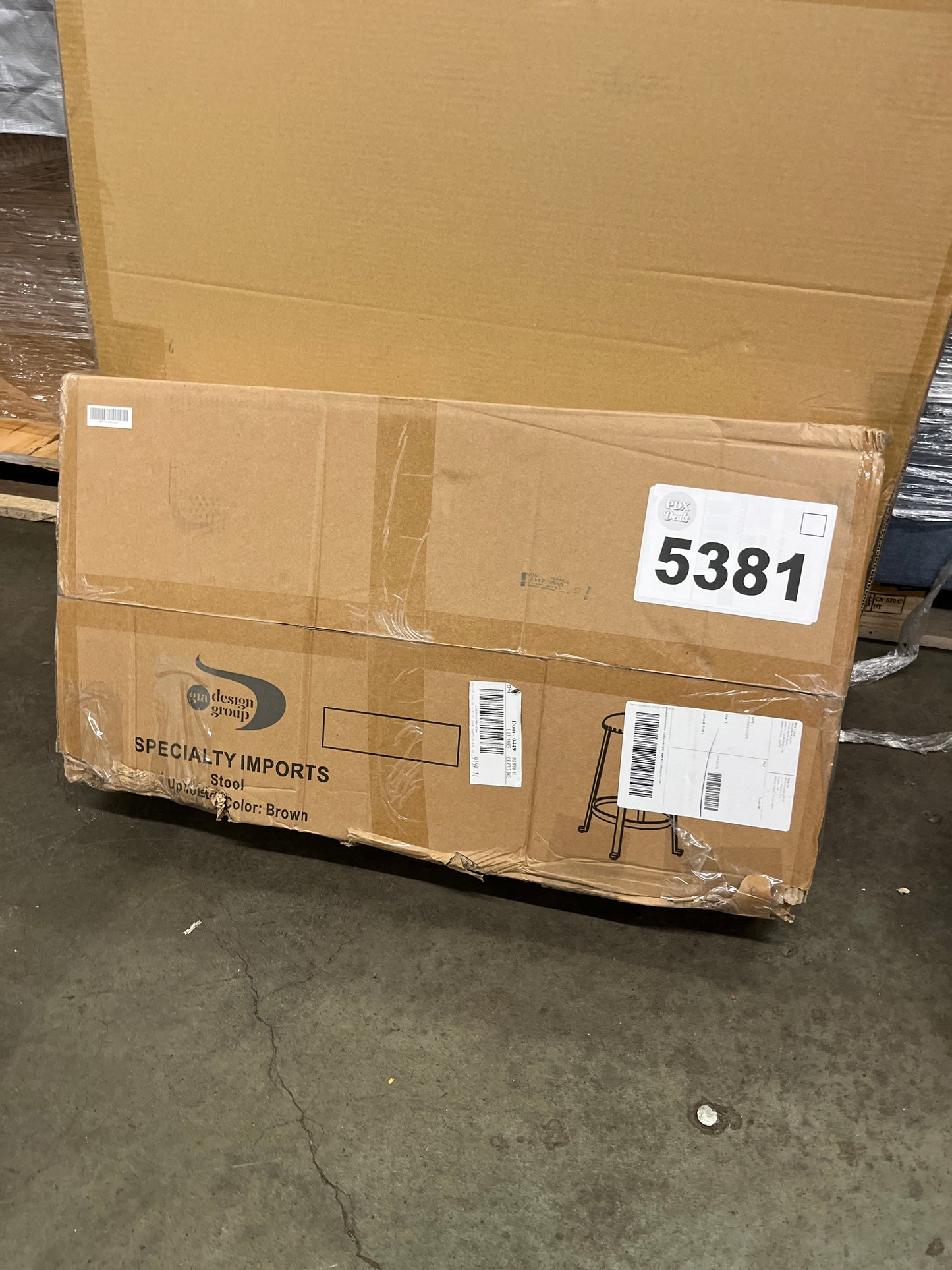 GIA 24-Inch Counter Height Round Metal Bar Stools with Shorthorn Cowhide Print Linen Upholstery, Bronze, Set of 2 - Retail $93