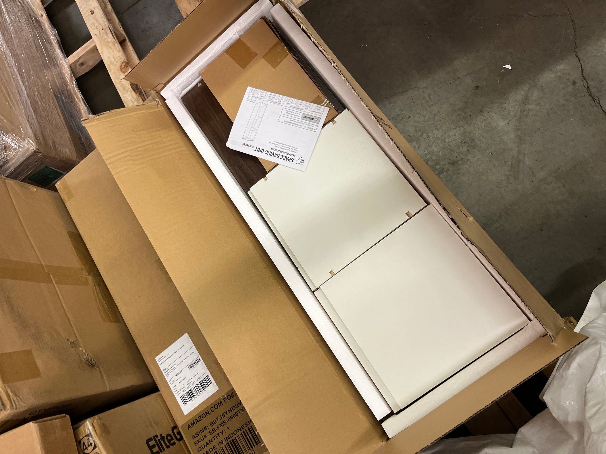 IRIS USA 3-Tier 12" Wide Cubby Storage Bookshelf with Adjustable Shelves, Sturdy Versatile Easy Assembly Stackable Storage Shelf for Saving Space, Walnut Brown/White - Retail $28