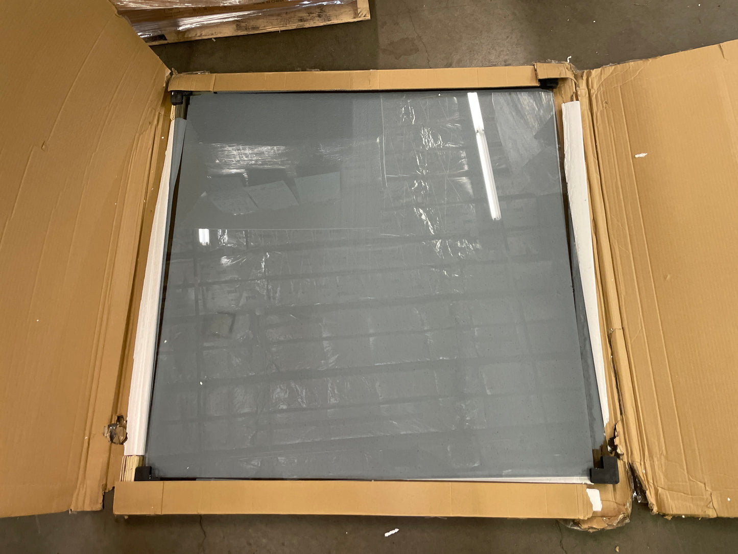 GlasFlength Office Chair Mat for Carpet Tempered Glass Chair Mat for Carpet Desk Chair Mat Floor Mat for Office Chair On Carpet Mat for Office Chair On Carpet (36" x 36" x 1/4", Grey) - Retail $26