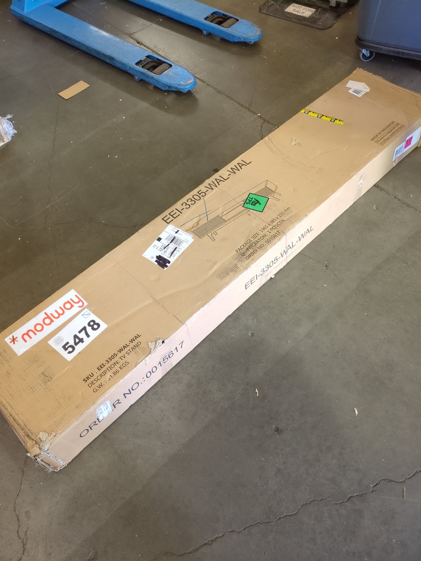 Modway Render 70" Mid-Century Modern Low Profile Entertainment TV Stand, 70 Inch, Walnut Walnut - Retail $221